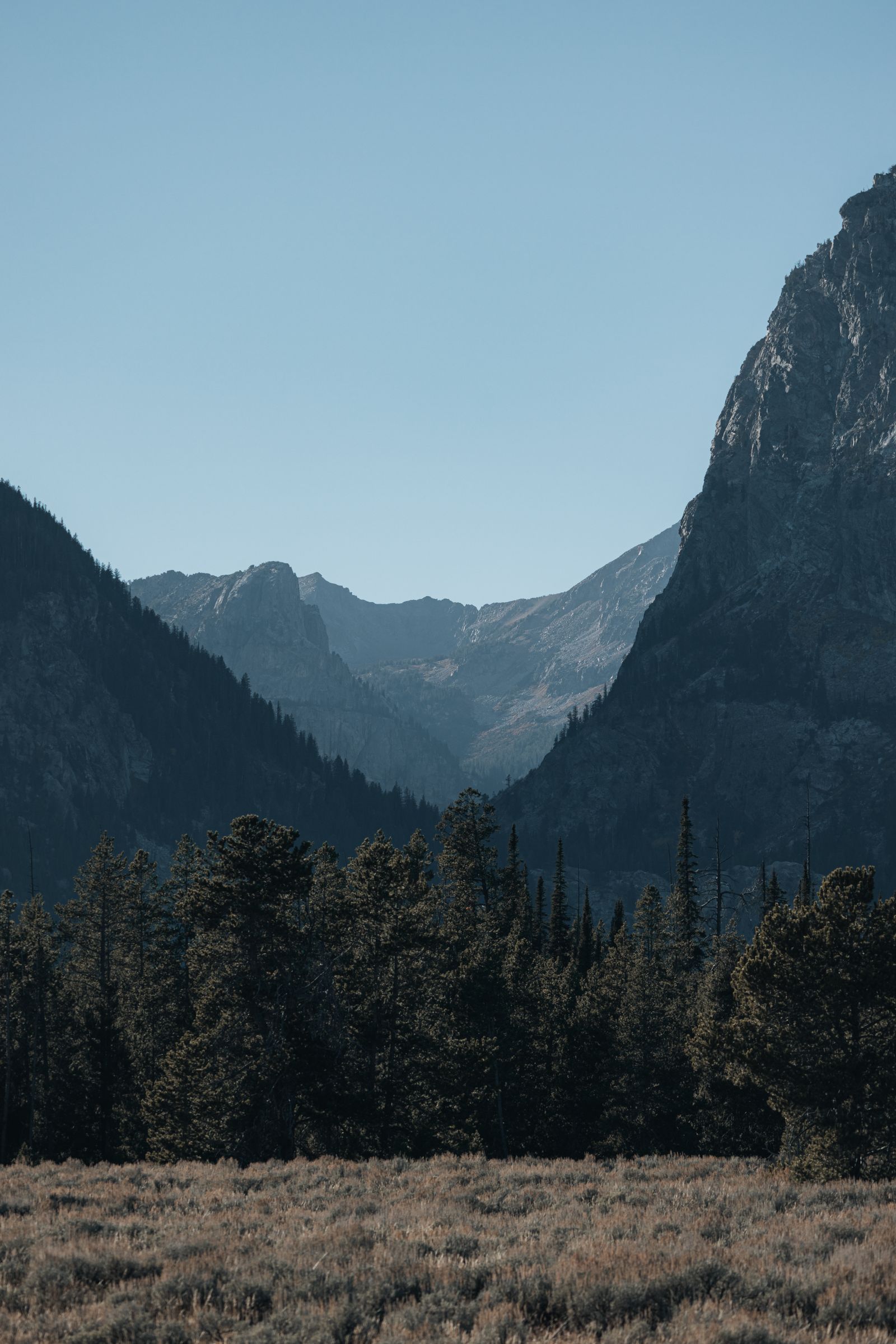 High mountain landscape under summer sky.